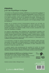 Quatrième de couverture de « PROPOS - POUR UNE REPUBLIQUE ECOLOGIQUE - N 1 »