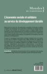 Quatrième de couverture de « L'économie sociale et solidaire, réponse aux enjeux de développement durable »