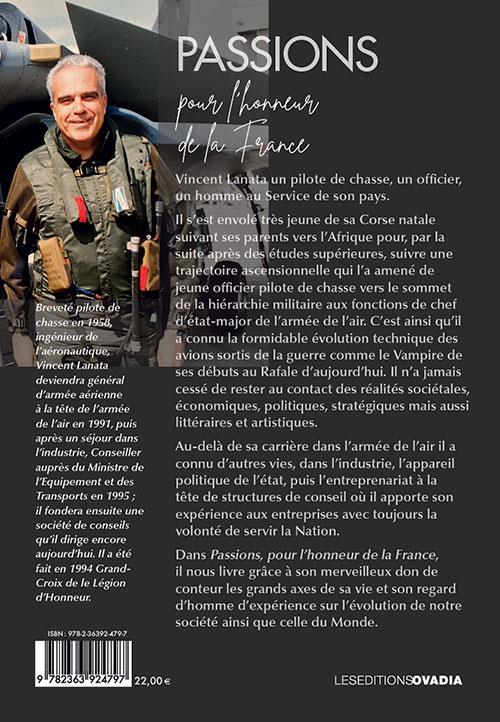 Quatrième de couverture de « Passions : pour l'honneur de la France »