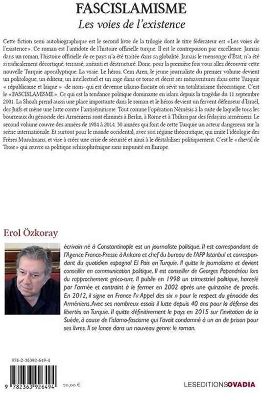 Quatrième de couverture de « Fascislamisme : les voies de l'existence »