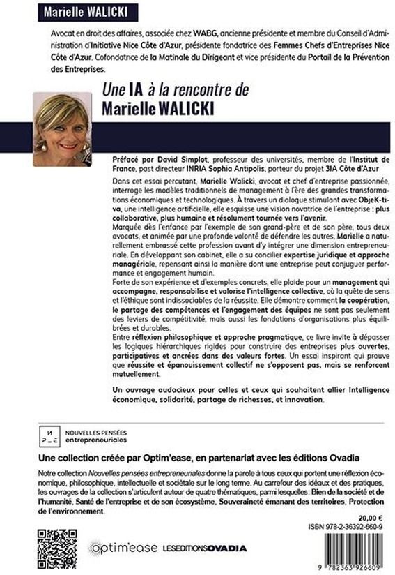 Quatrième de couverture de « Une IA à la rencontre de Marielle Walicki »