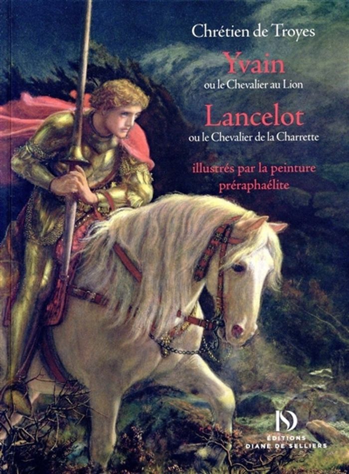 Couverture du livre « Yvain ou Le Chevalier au lion : illustrés par la peinture préraphaélite », librairie Les Contes Infusés à Corte