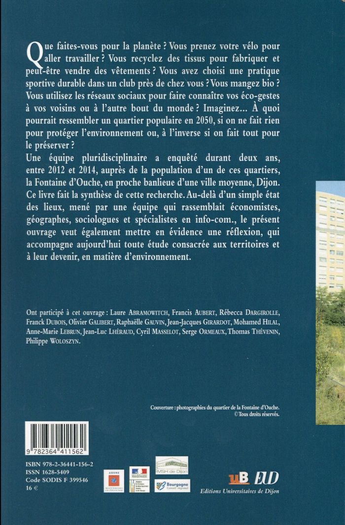 Quatrième de couverture de « TERRITOIRES URBAINS EN TRANSITION »