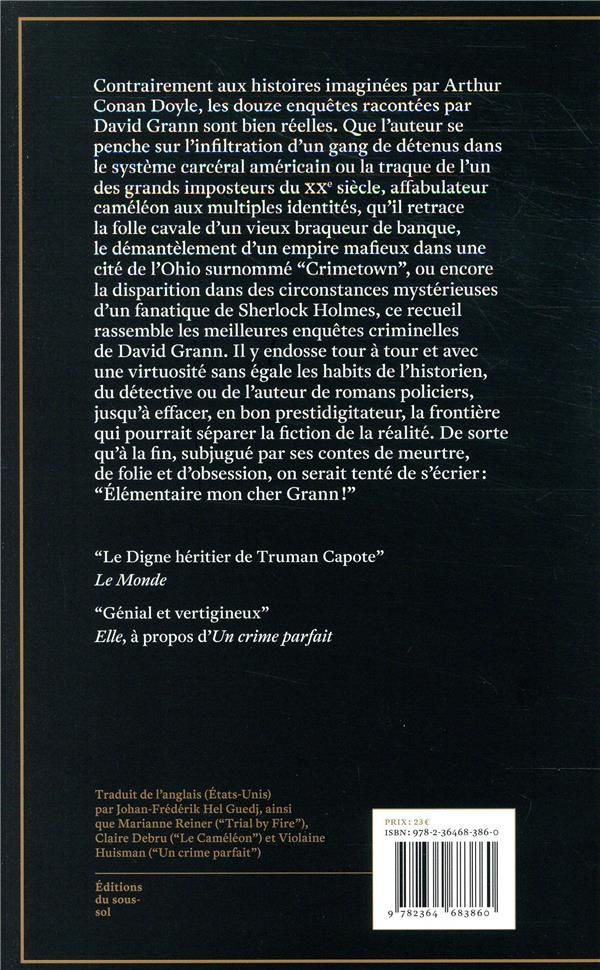 Quatrième de couverture de « Le diable et Sherlock Holmes : & autres contes de meurtre, de folie et d'obsession »