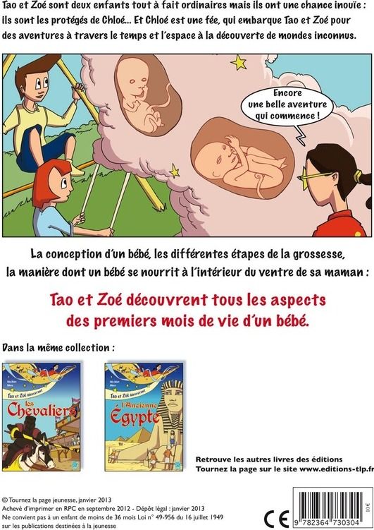 Quatrième de couverture de « TAO ET ZOE L'ARRIVEE D'UN BEBE »