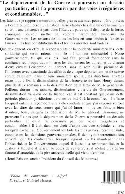Quatrième de couverture de « L'AFFAIRE DREYFUS. L'INIQUITE. LA REPARATION. LES PRINCIPAUX FAITS ET DOCUMENTS (VOLUME 5) »
