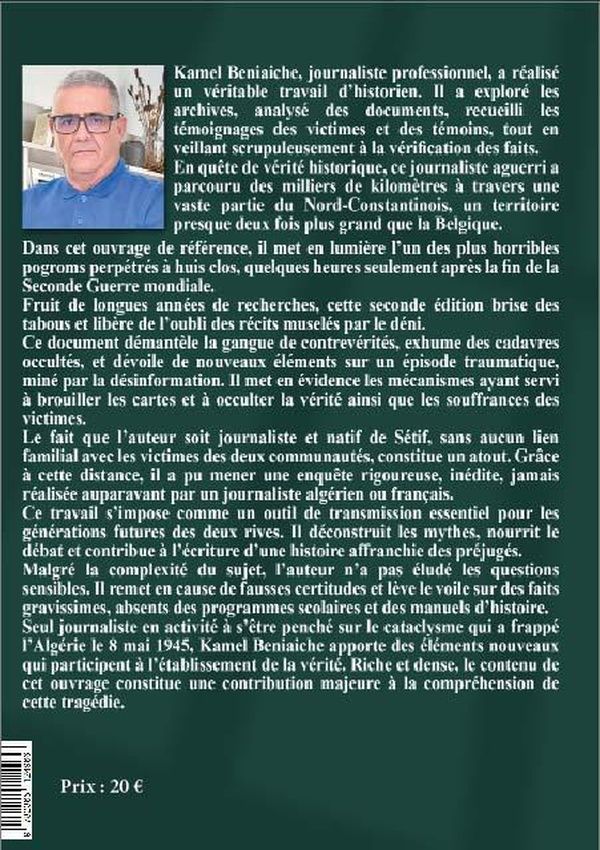 Quatrième de couverture de « Sétif, la fosse commune : massacres du 8 mai 1945 »