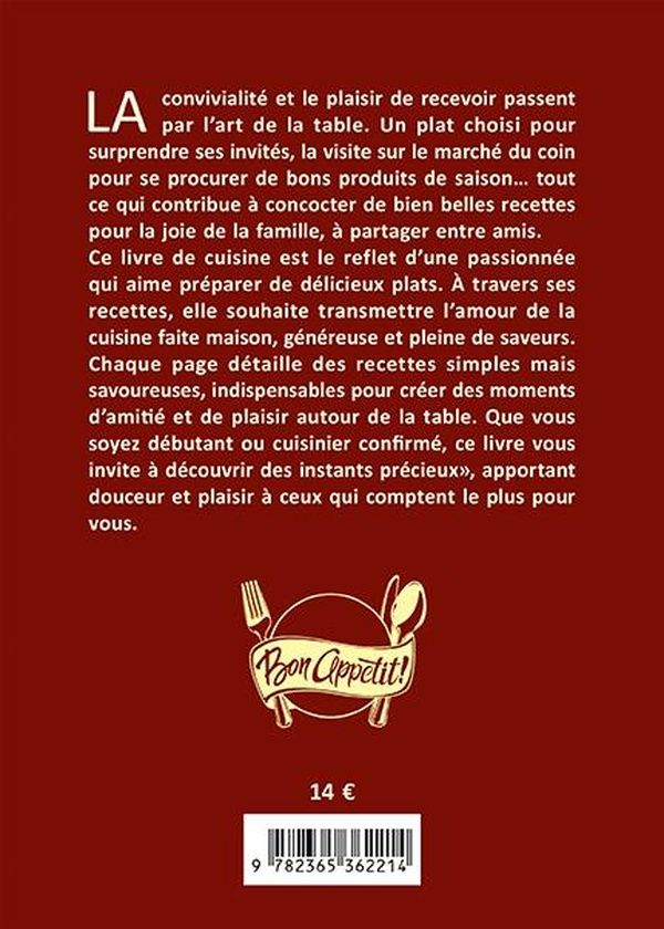Quatrième de couverture de « Mes recettes coup de coeur »