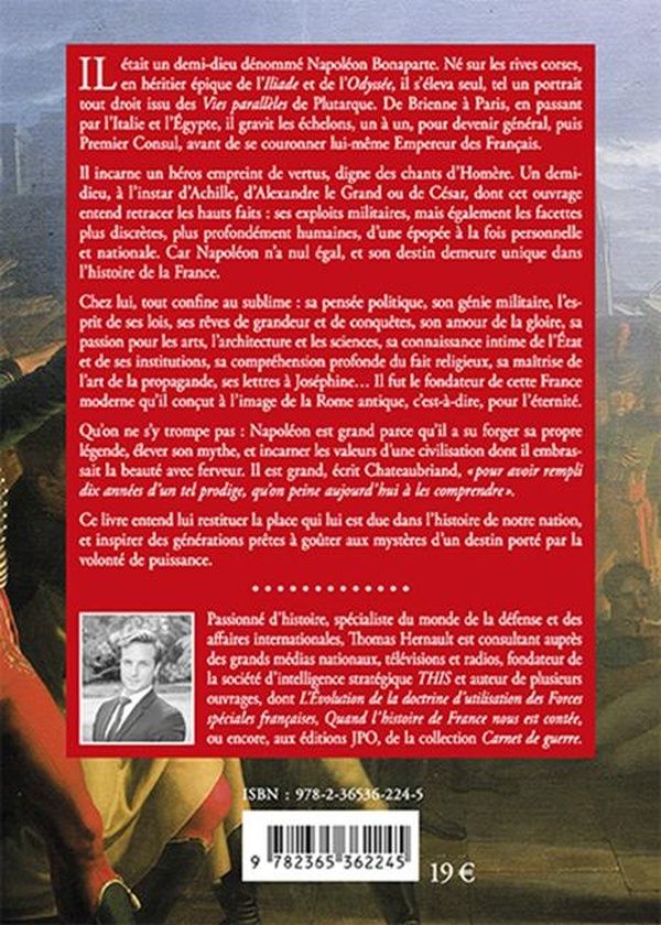 Quatrième de couverture de « Napoléon Bonaparte ou les vertus »