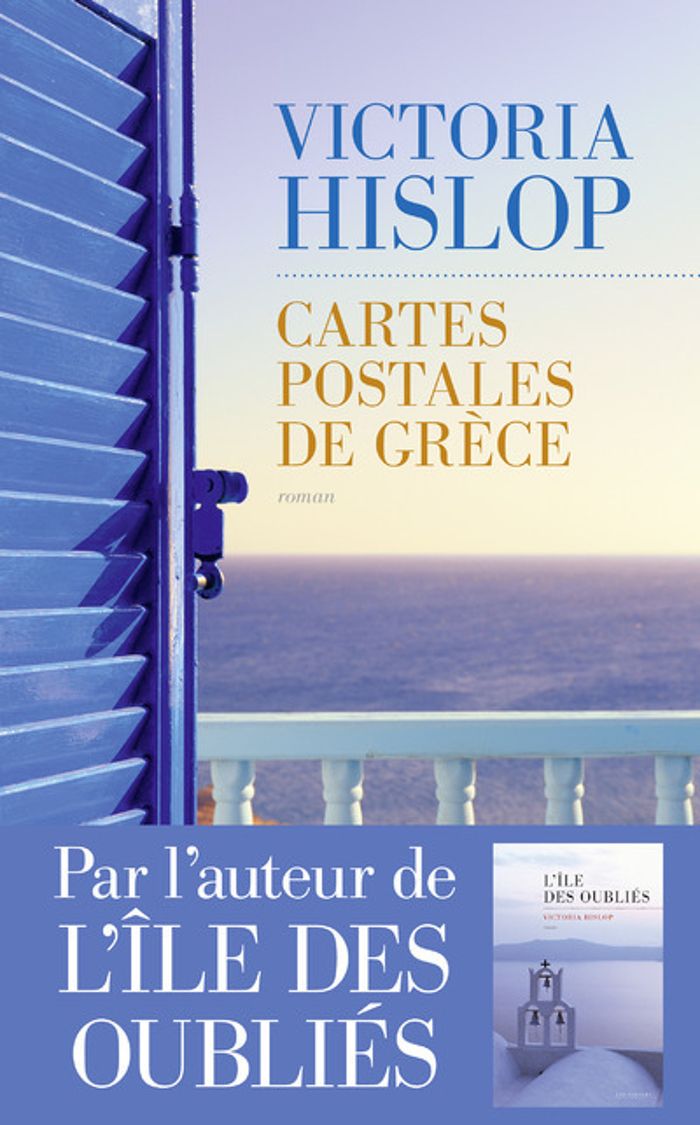 Couverture du livre « Cartes postales de Grèce » de Victoria Hislop, librairie Les Contes Infusés à Corte