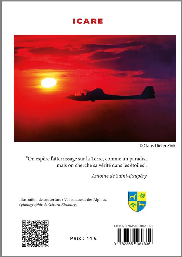 Quatrième de couverture de « ICARE - L'APPRENTISSAGE DU VOL »