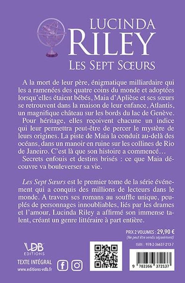 Quatrième de couverture de « Les septs soeurs »