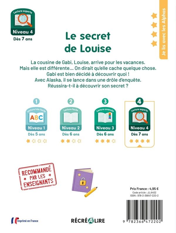 Quatrième de couverture de « ATTENTION AU CHAT - NIVEAU 4 »