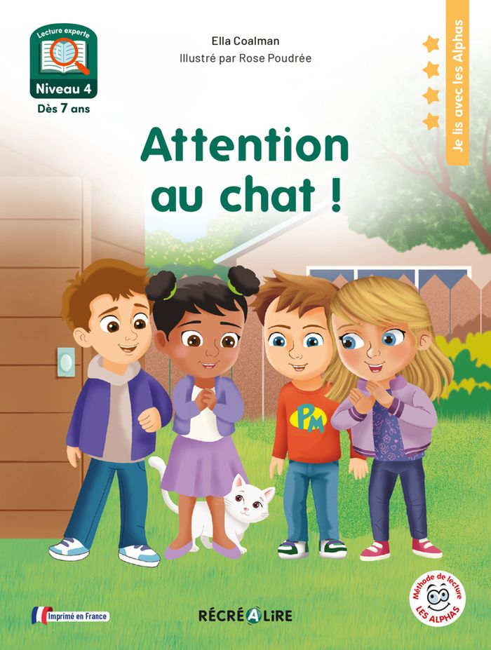 Couverture du livre « ATTENTION AU CHAT - NIVEAU 4 », librairie Les Contes Infusés à Corte
