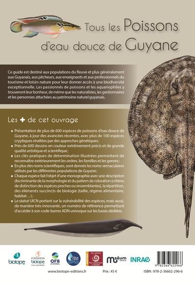Quatrième de couverture de « Poissons d'eau douce de Guyane »