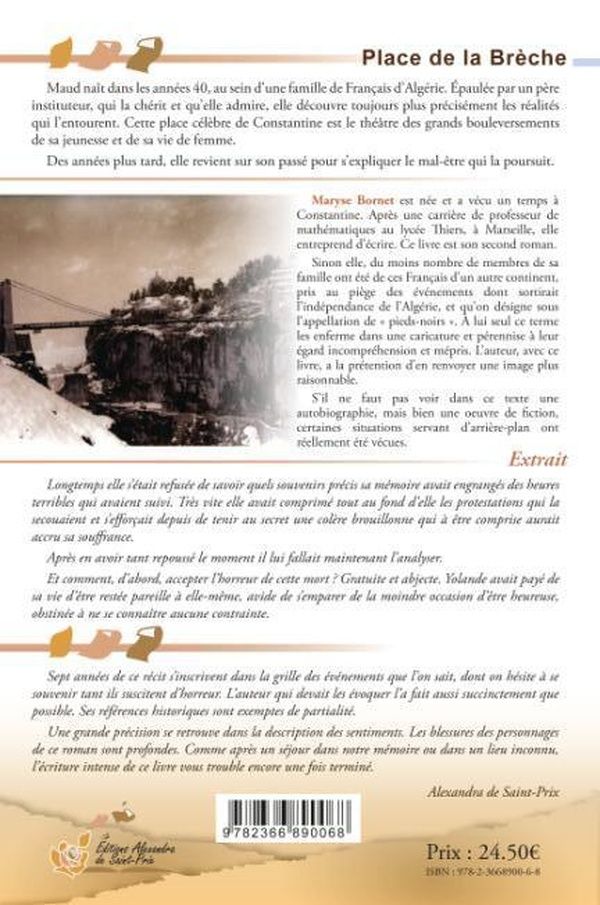 Quatrième de couverture de « PLACE DE LA BRECHE »