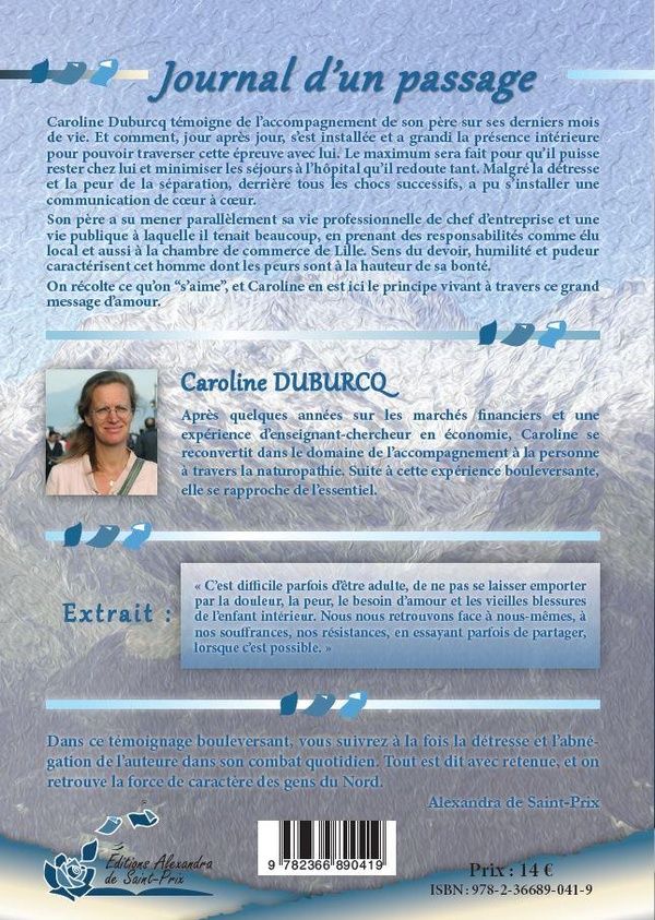 Quatrième de couverture de « JOURNAL D'UN PASSAGE »