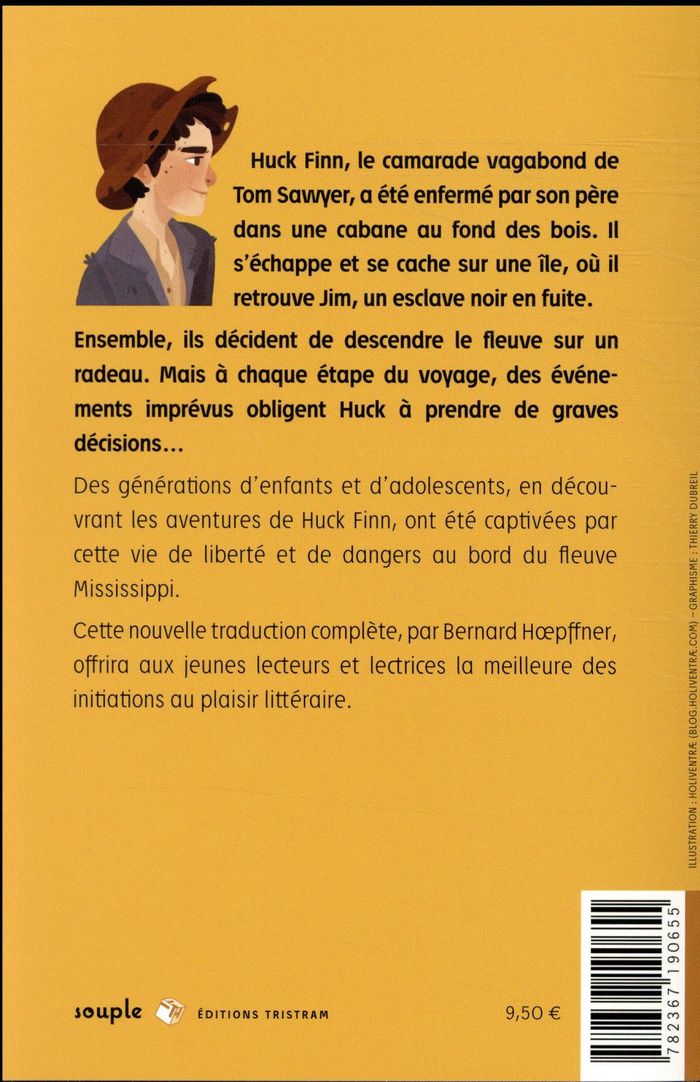 Quatrième de couverture de « Aventures de Huckleberry Finn »