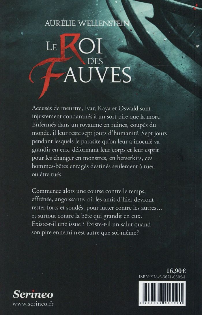 Quatrième de couverture de « Le roi des fauves »