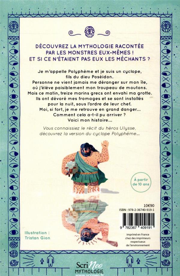 Quatrième de couverture de « Moi, Polyphème, cyclope »