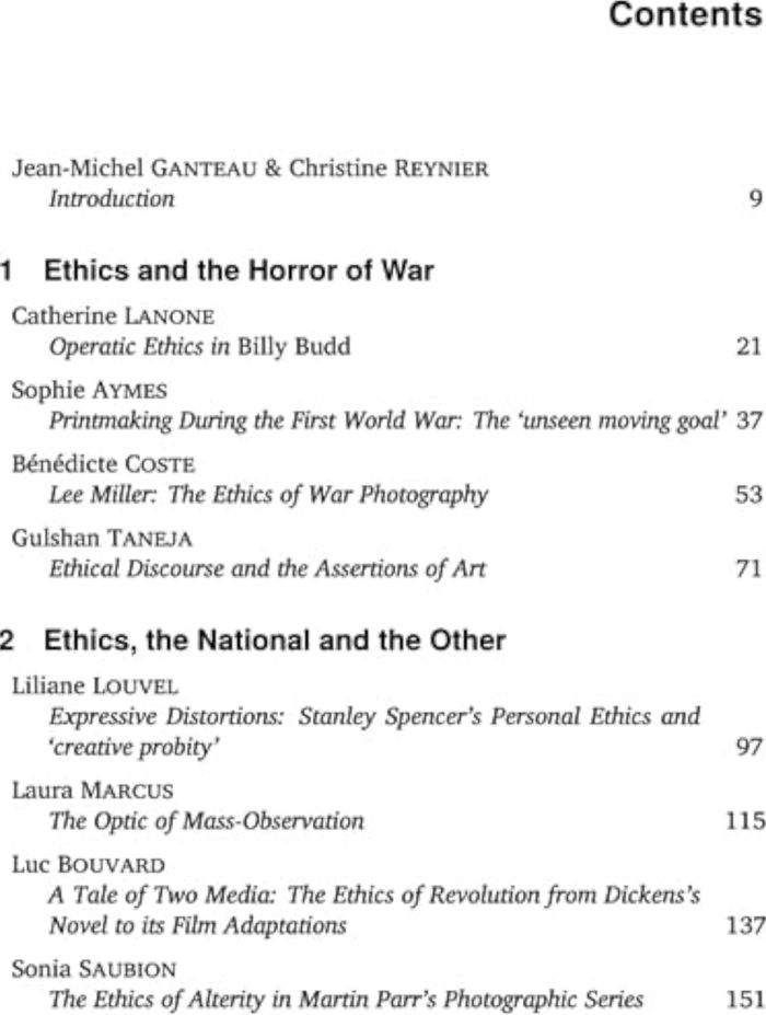 Couverture du livre « ETHICS OF ALTERITY, CONFRONTATION AND RESPONSIBILITY IN 19TH- TO 21ST CENTURY BRITISH ARTS » de Ganteau Reynier, librairie Les Contes Infusés à Corte