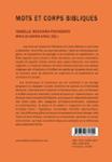 Quatrième de couverture de « MOTS ET CORPS BIBLIQUES »