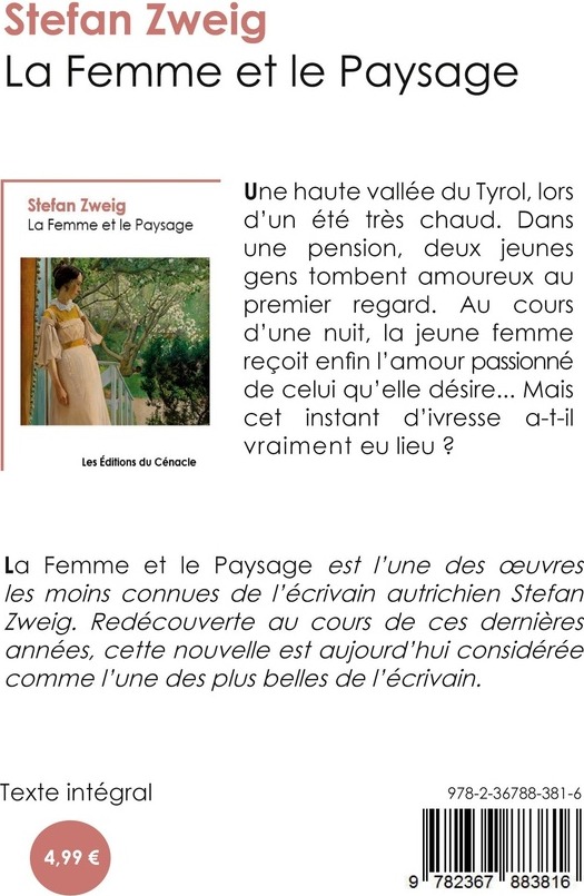 Quatrième de couverture de « La femme et le paysage »