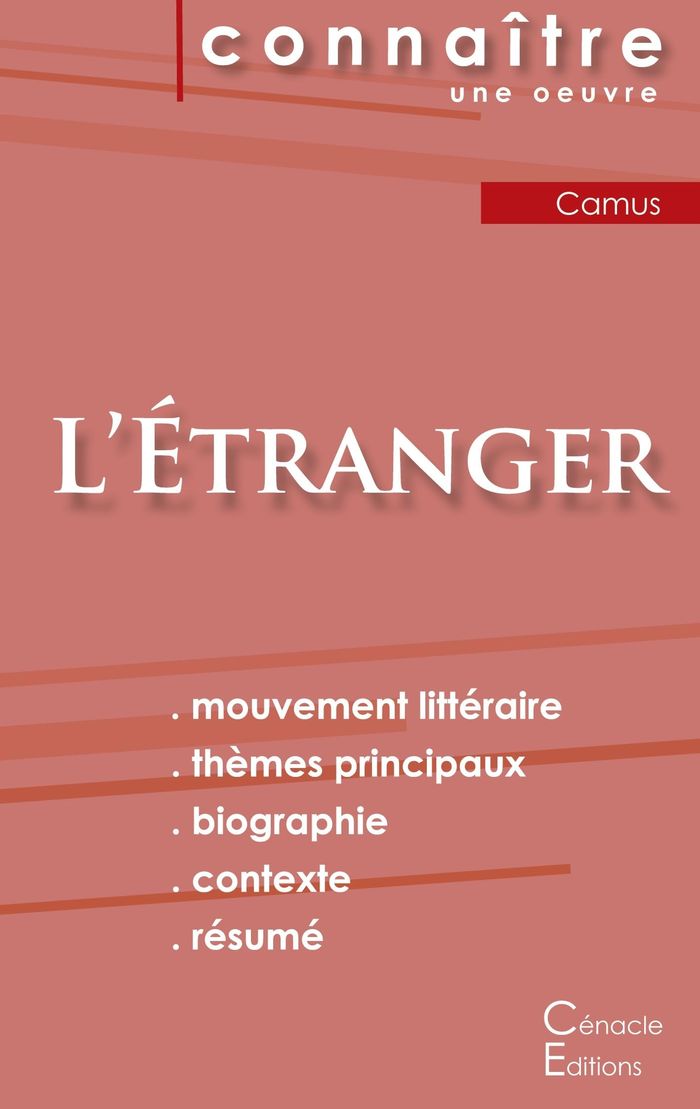 Couverture du livre « FICHE DE LECTURE L'ETRANGER DE ALBERT CAMUS (ANALYSE LITTERAIRE DE REFERENCE ET RESUME COMPLET) », librairie Les Contes Infusés à Corte