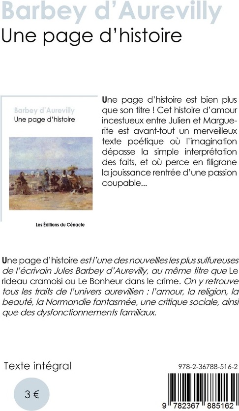 Quatrième de couverture de « UNE PAGE D'AMOUR - EDITION ENRICHIE »