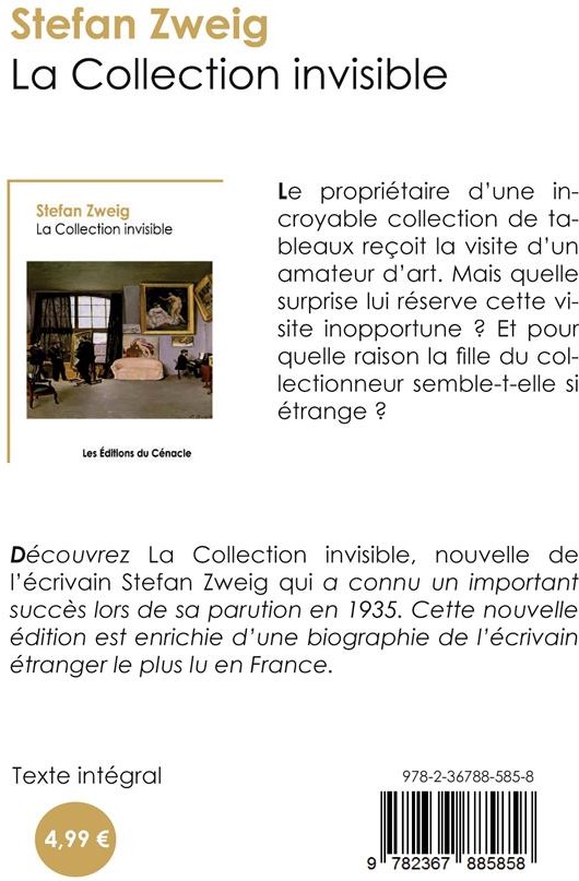 Quatrième de couverture de « La collection invisible »