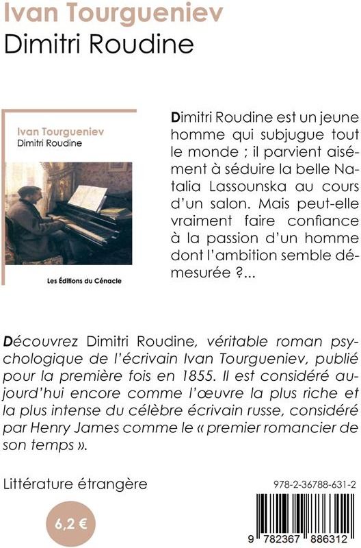 Quatrième de couverture de « DIMITRI ROUDINE »