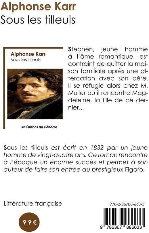 Quatrième de couverture de « SOUS LES TILLEULS »