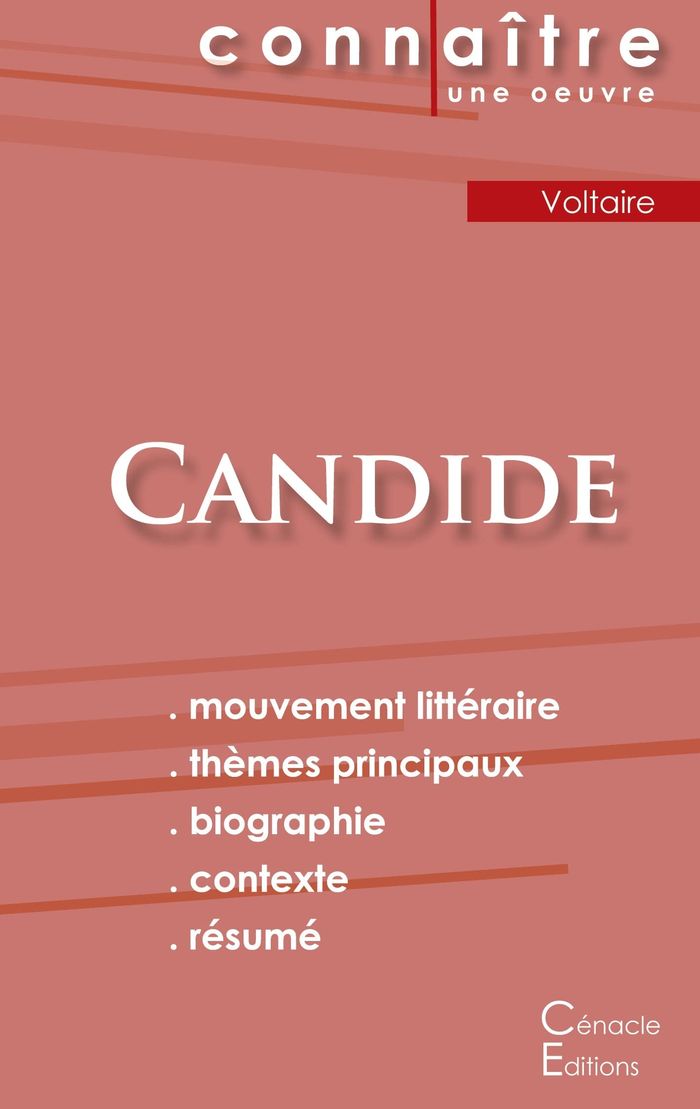 Couverture du livre « FICHE DE LECTURE CANDIDE DE VOLTAIRE (ANALYSE LITTERAIRE DE REFERENCE ET RESUME COMPLET) », librairie Les Contes Infusés à Corte