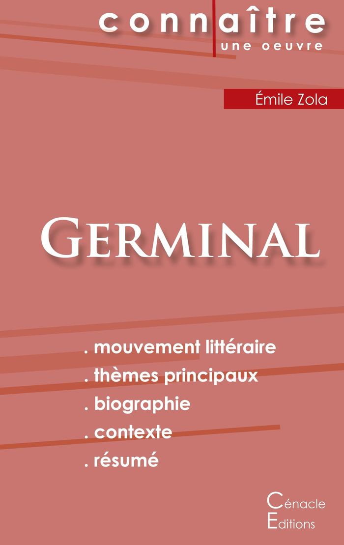 Couverture du livre « FICHE DE LECTURE GERMINAL DE EMILE ZOLA (ANALYSE LITTERAIRE DE REFERENCE ET RESUME COMPLET) » de Emile Zola, librairie Les Contes Infusés à Corte