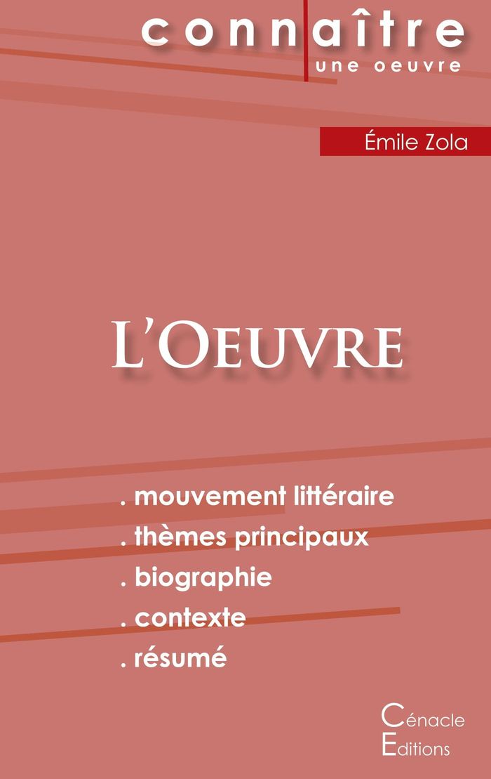 Couverture du livre « FICHE DE LECTURE L'OEUVRE DE EMILE ZOLA (ANALYSE LITTERAIRE DE REFERENCE ET RESUME COMPLET) » de Emile Zola, librairie Les Contes Infusés à Corte