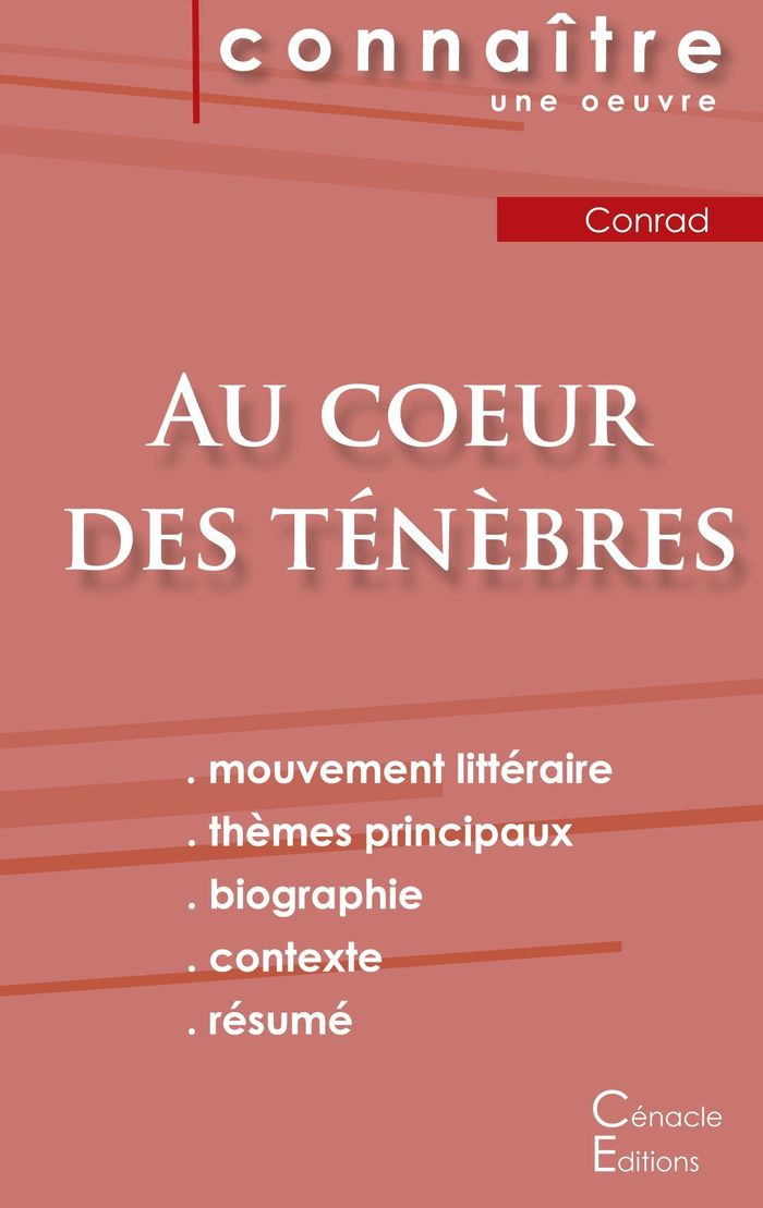 Couverture du livre « FICHE DE LECTURE AU COEUR DES TENEBRES DE JOSEPH CONRAD (ANALYSE LITTERAIRE DE REFERENCE ET RESUME C » de Joseph Conrad, librairie Les Contes Infusés à Corte