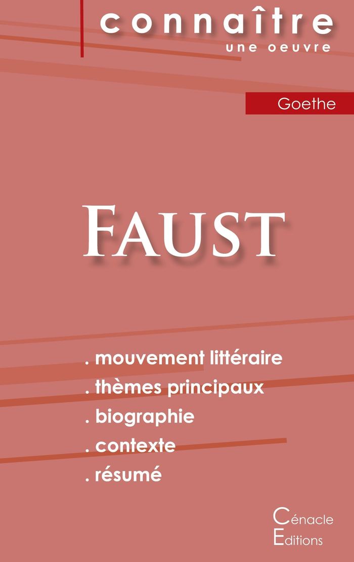 Couverture du livre « FICHE DE LECTURE FAUST DE GOETHE (ANALYSE LITTERAIRE DE REFERENCE ET RESUME COMPLET) » de Goethe, librairie Les Contes Infusés à Corte