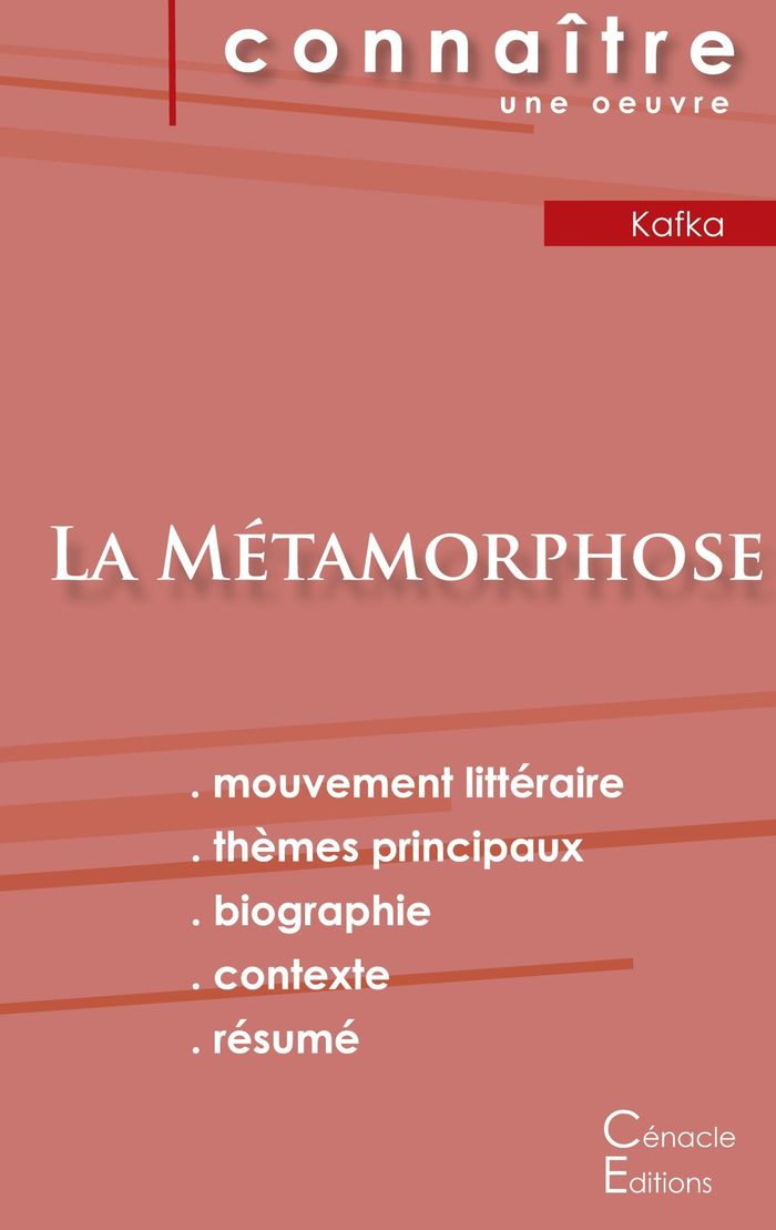 Couverture du livre « FICHE DE LECTURE LA METAMORPHOSE DE KAFKA (ANALYSE LITTERAIRE DE REFERENCE ET RESUME COMPLET) » de Franz Kafka, librairie Les Contes Infusés à Corte
