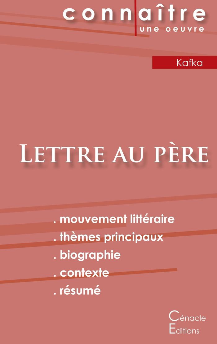 Couverture du livre « FICHE DE LECTURE LETTRE AU PERE DE KAFKA (ANALYSE LITTERAIRE DE REFERENCE ET RESUME COMPLET) » de Franz Kafka, librairie Les Contes Infusés à Corte