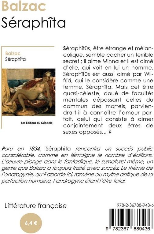 Quatrième de couverture de « Séraphîta »