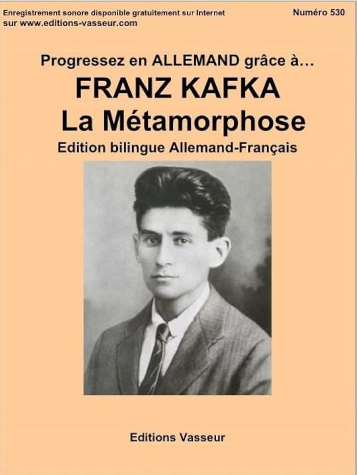 Couverture du livre « La métamorphose » de Franz Kafka, librairie Les Contes Infusés à Corte