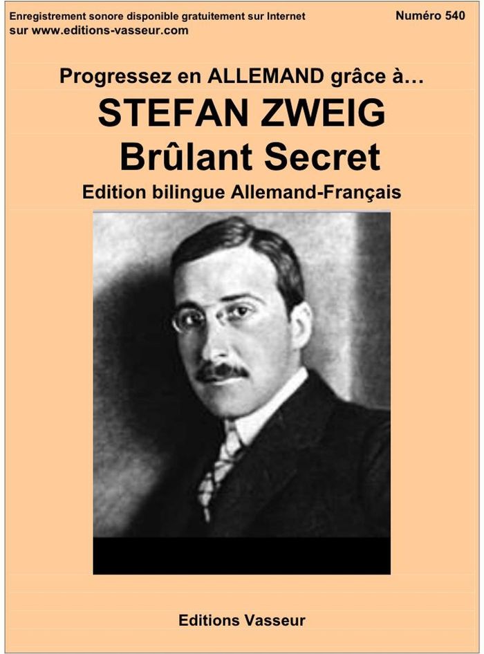 Couverture du livre « Brûlant secret » de Stefan Zweig, librairie Les Contes Infusés à Corte