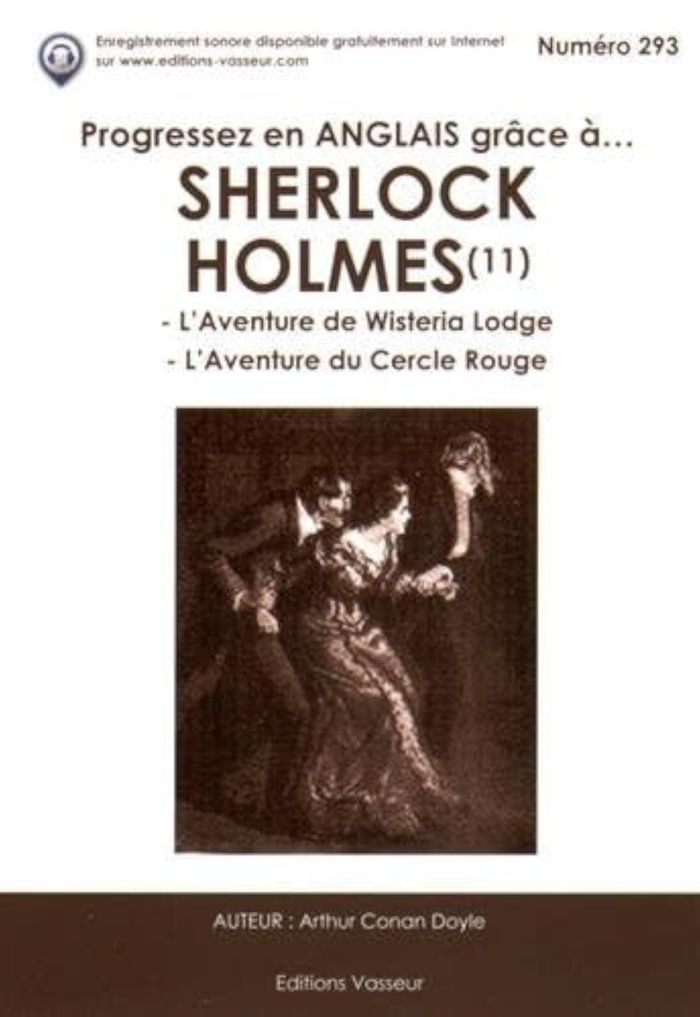 Couverture du livre « L'aventure de Wisteria lodge » de Arthur Conan Doyle, librairie Les Contes Infusés à Corte