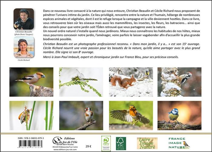Quatrième de couverture de « DANS MON JARDIN, IL Y A... DES OISEAUX, DES MAMMIFERES, DES INSECTES... »