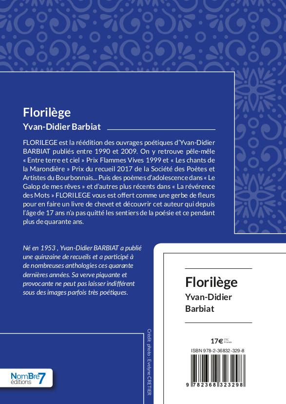 Quatrième de couverture de « FLORILEGE »