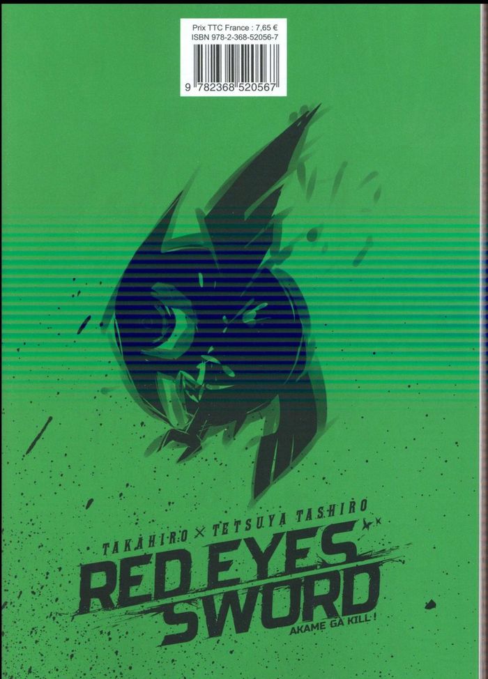 Quatrième de couverture de « RED EYES SWORD - AKAME GA KILL ! - TOME 7 - VOL07 »