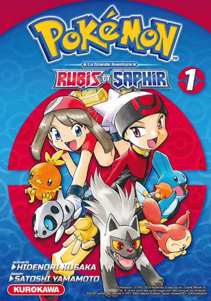Couverture du livre « POKEMON RUBIS ET SAPHIR - TOME 1 » de Kusaka/yamamoto, librairie Les Contes Infusés à Corte