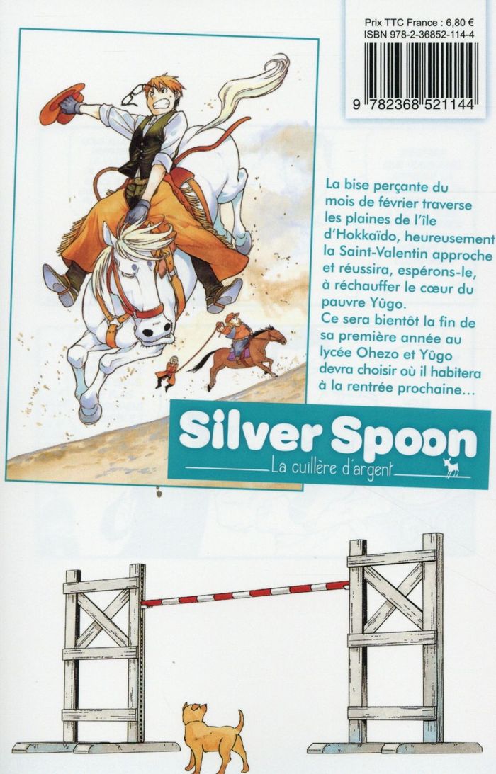 Quatrième de couverture de « Silver spoon : la cuillère d'argent »