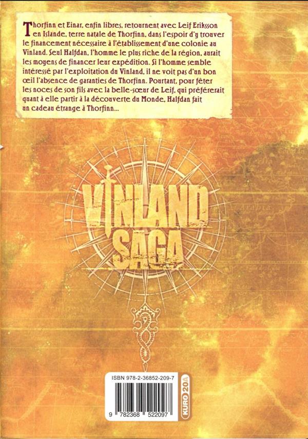 Quatrième de couverture de « Vinland saga »