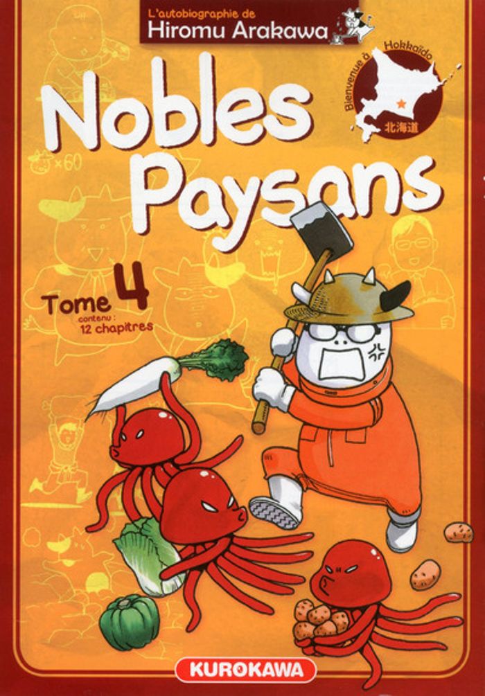 Couverture du livre « Nobles paysans : l'autobiographie de Hiromu Arakawa » de Hiromu Arakawa, librairie Les Contes Infusés à Corte